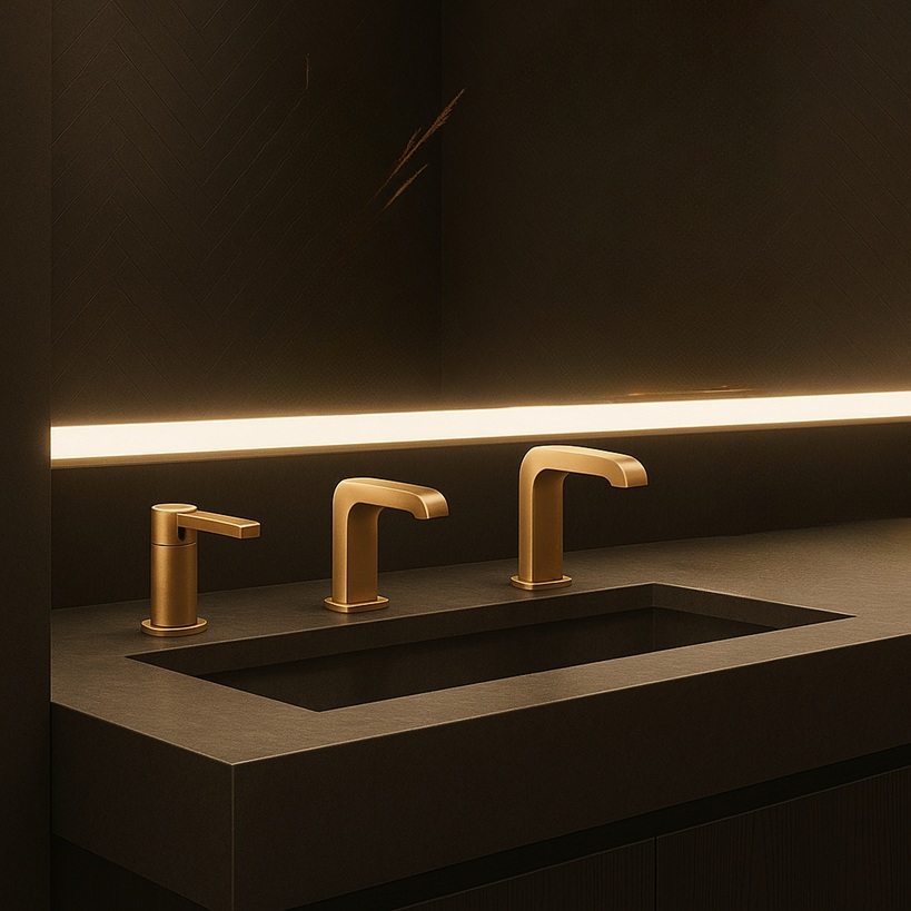 Double sink touchless fixtures